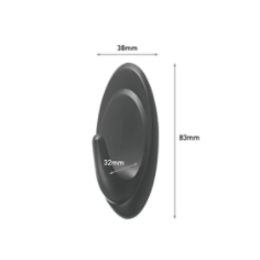 Command™ tummanharmaa terassikoukku 17086S