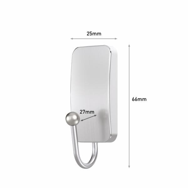 Command Small Brushed Nickel Hooks 17033BN-2ES