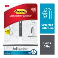 Command™ Twin Blade Squeegee w/Bath Hook & Strip, BATH24-ES