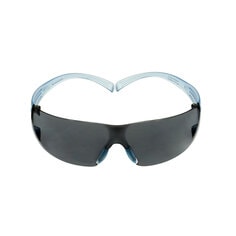 3M™ SecureFit™ 300 Series, SF302SGAF-LBL, Ice Blue Temples, Gray AF-AS Lens - Frontside - Version 2