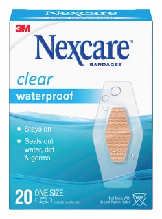 Clear Waterproof Bandages, 20ct, One Size