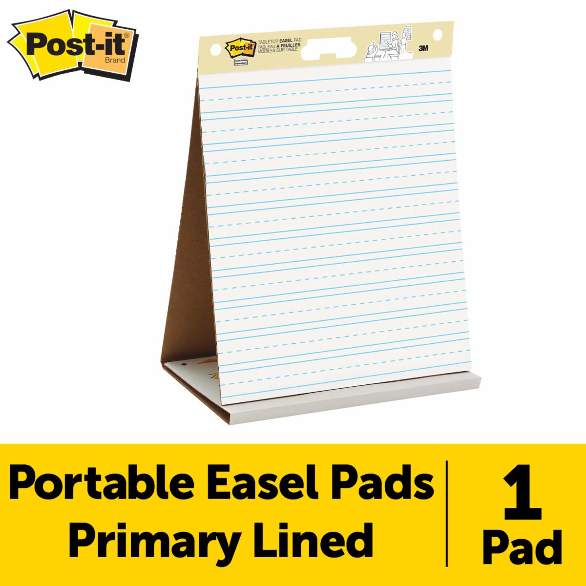 Postit® Super Sticky Tabletop Easel Pad 563PRL, Lined, 20 in x 23 in