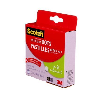010-300M-EF Adhesive Dots, 0.3in. (8mm)