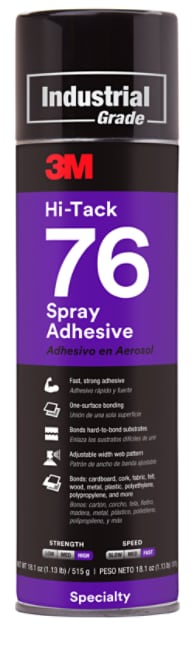 3M™ 76 tarraliima, Hi-Tack, spray, 390 g/500 ml, 12/pakk