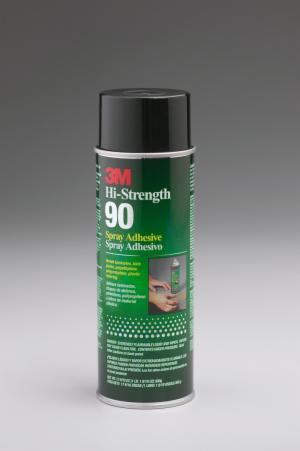 3M™ Hi-Strength Spray Adhesive 90, Clear, 24 fl oz Can (Net Wt 17.6 oz), 1/Case, Sample, NOT FOR SALE IN CA AND OTHER STATESimage
