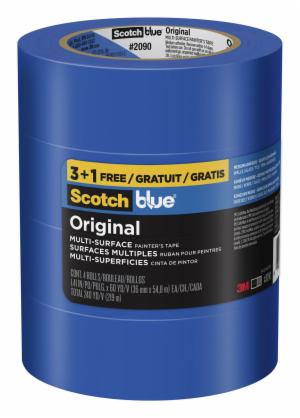 ScotchBlue Original Painter’s Tape 2090-36NC4-P, 1.41 In X 60 Yd (36mm X 54,8M), 4 Rolls/Pack, Buy Three Get One Free image ScotchBlue Original Painter’s Tape 2090-36NC4-P, 1.41 In X 60 Yd (36mm X 54,8M), 4 Rolls/Pack, Buy Three Get One Freeimage