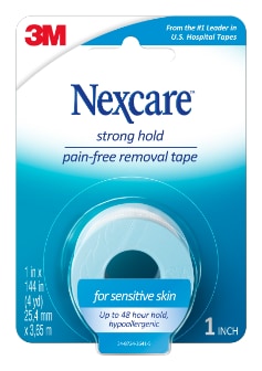 Strong Hold Pain-Free Removal Tape, 1" x 4 yds