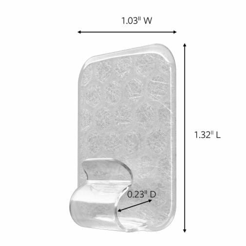 Command Adjustables 1/2 lb. Clear Repositionable Clips (14 Clips with 30 Adhesive Strips)