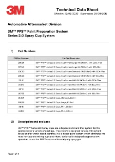 3M™ PPS™ Paint Preparation System Series 2.0 Spray Cup System