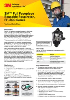 3M Promask Single FF Respirator Datasheet