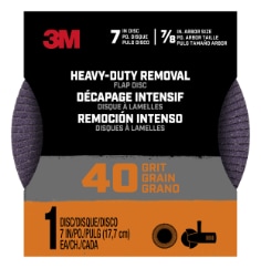 3M™ Heavy Duty Removal 7" Flap Disc, 40 grit, FlpDisc740, 1/pk, 12/case