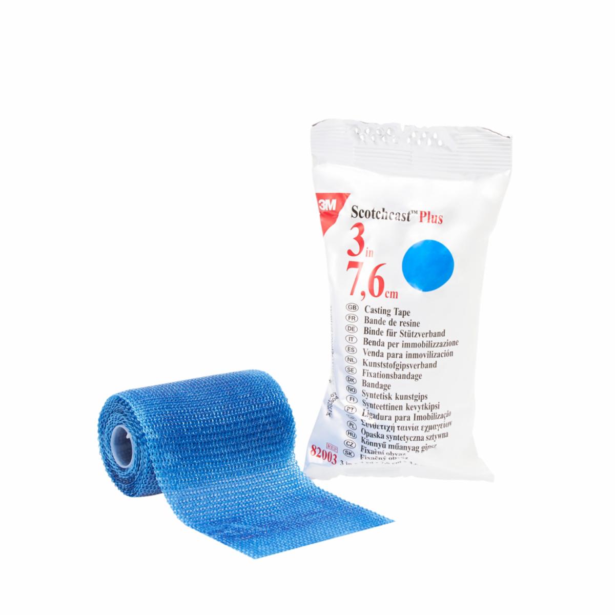 3M™ スコッチキャスト™ プラス キャスティング・テープ 82003B, ブルー, 7.6 cm x 3.6 m, 10 巻/箱 3M 日本