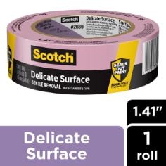 ScotchBlue Painter's Tape Walls and Wood Floors with Edge-Lock, 1 Roll, 1.41" x 45 yds
