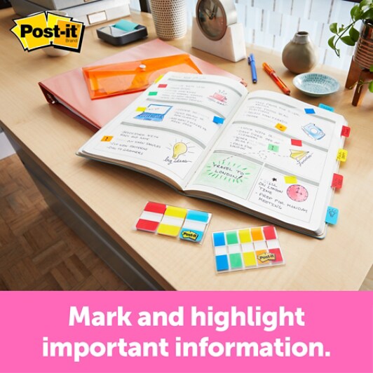 Post-it® Flags, 680-HVRD, 1 in. x 1.7 in. 24/case