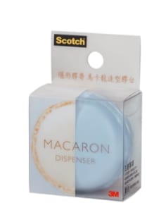 3M™ Scotch® 隱形膠帶馬卡龍造型膠台 810MD-4, 藍莓優格