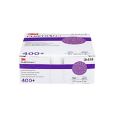 3M™ Cubitron™ II Hookit™ Clean Sanding Abrasive Discs, 737U, 400+ grade, 5 in (127 mm), 50 discs per carton