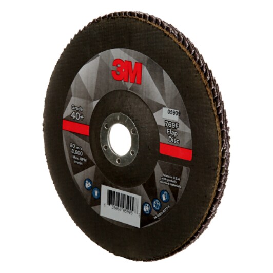 thumbnail image 2 of 3M™ Flap Disc 769F, 05924, T27, 4 1/2 In X 7/8 In, 120+ YF-weight 2 of 13