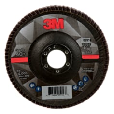 3M Flap Disc, 769F, T29, 40+, 5 in x 7/8 in (127 mm x 22.2 mm)