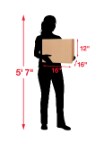 Scotch(R) Storage Box 8016.2FB, 16 in x 16 in x 12 in Folded Box