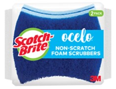 US-NS2-UR-M-ocelo Non-Scratch Foam Scrubber-2 Pk-IP1