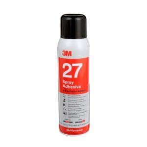 3M™ Multi-Purpose Spray Adhesive 27, Clear, 16 fl oz Can (Net Wt 13.05 oz), 12/Case, NOT FOR SALE IN CA AND OTHER STATESimage
