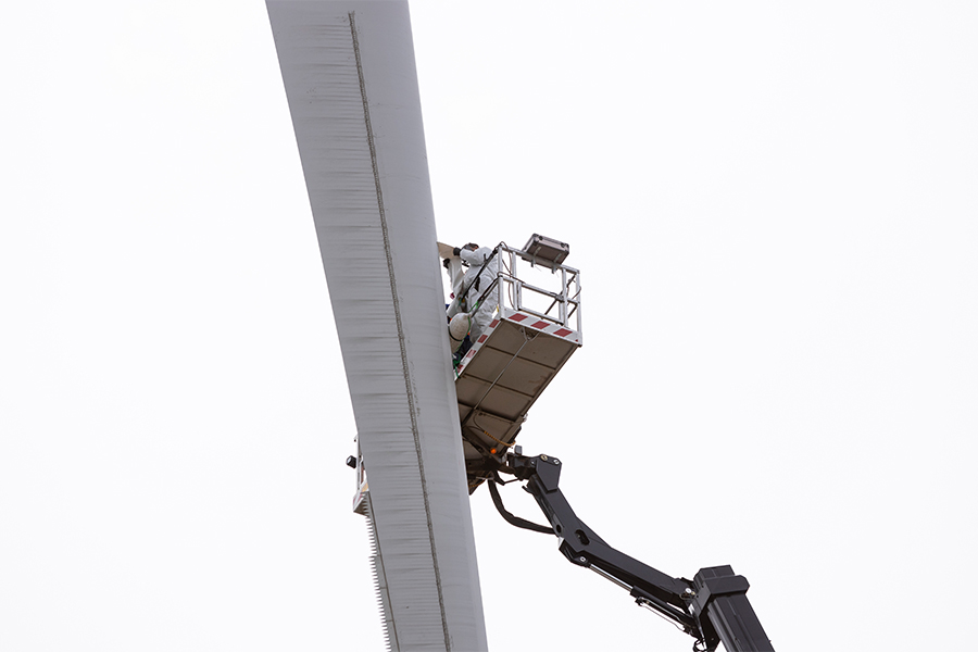 travail sur une éolienne