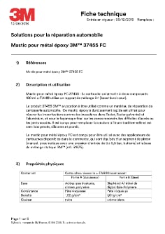 Mastic pour métal époxy 3M™ 37455 FC