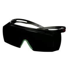 3M™ SecureFit™ 3700 Series SF3750AS-BLK, Black Temples, IR 5.0, Gray OTG lens - Version 2-Leftside