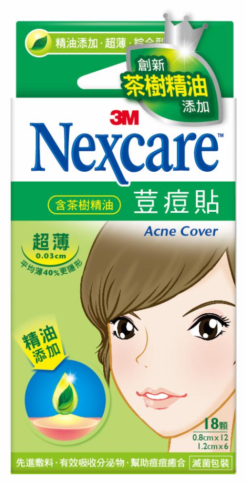 3M™ Nexcare™ 荳痘隱形貼─茶樹精油 ETA018, 超薄綜合型, 12 EA/CV