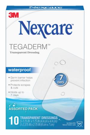 3M™ Nexcare Waterproof Tegaderm Transparent Dressing TEGA-10, Assorted, 10 countimage