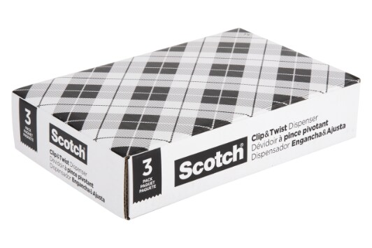 Scotch® Clip & Twist Tape Dispenser, Charcoal Gray