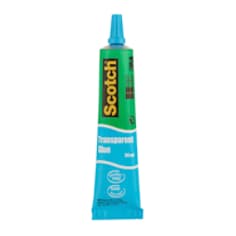 Scotch® Clear Household Glue Tube Solvent-Free Display of 24 Tubes 30 ml Close Up 01