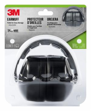 3M™ Lawn & Garden Folding Earmuff, 90563-LG3DC, Black, 3 earmuff/csimage