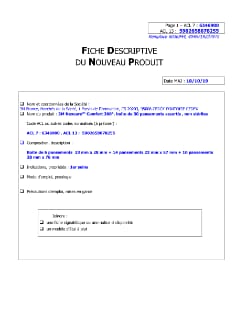 Nexcare™ Comfort ,6346900 , Fiche Logistique
