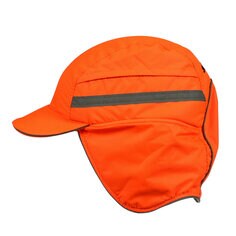 3M™ First Base™ 3 Bump Cap Winter High Visibility Orange Reduced Peak (55 mm) 2021218 - Side1