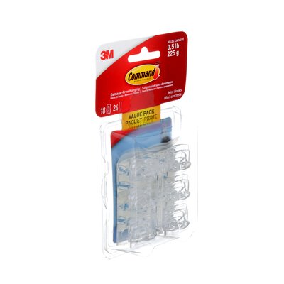Command™ Mini Hooks Value Pack, 17006CLRC-VP, clear