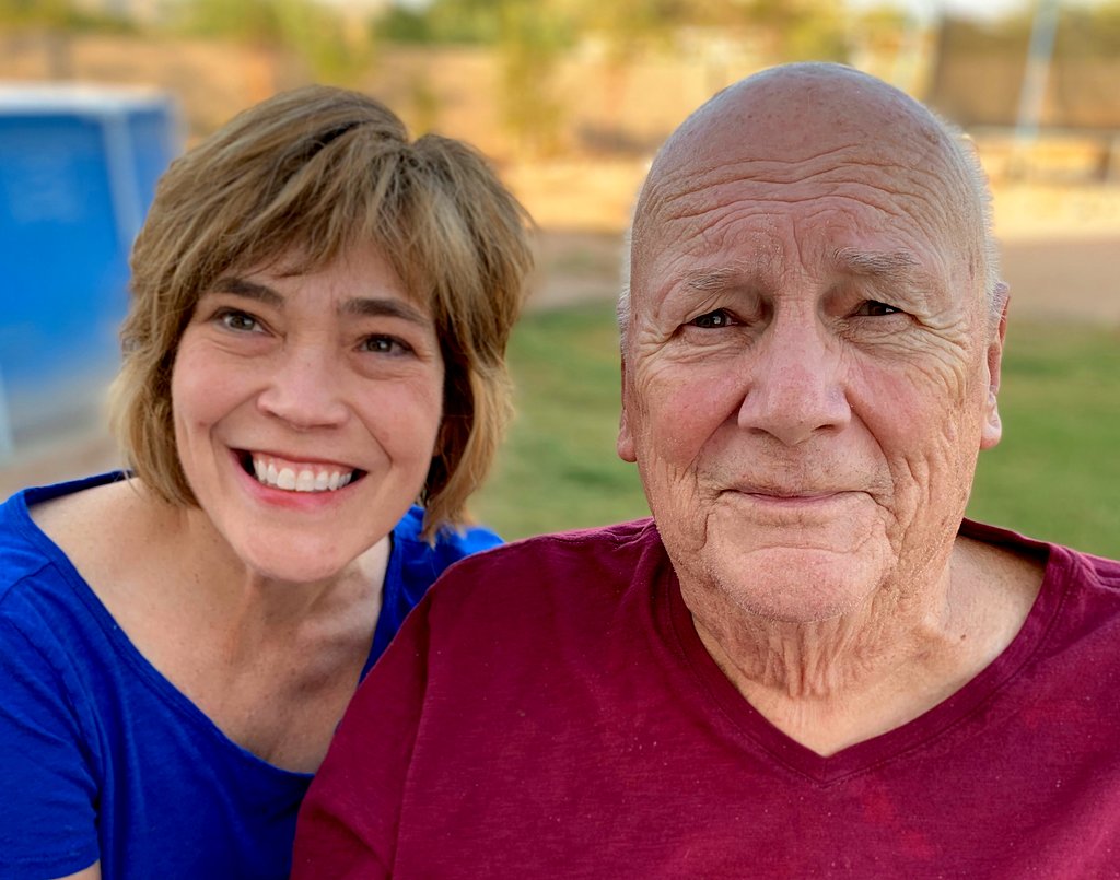 Sarah Isakson with her Father-In-Law, Jon.