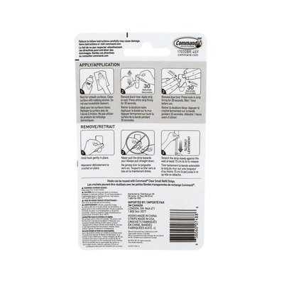 Command Small Metallic Hooks, 17032BR-4EF, brass