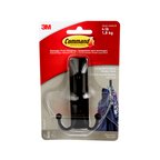 Command Large Matte Black Double Hook, 17036MB-EF