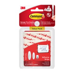 3M Command Large Refill Strips – 5lb Capacity, 6 Strips, #17023P, Damage-Free Hanging