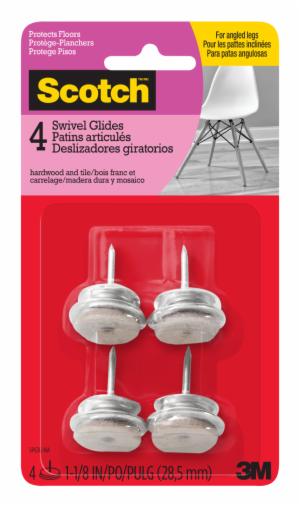 Scotch Glides SP636-NA, Felt Swivel, Beige, 1-1/16 in, 4/pk image Scotch Glides SP636-NA, Felt Swivel, Beige, 1-1/16 in, 4/pkimage
