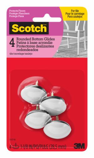 Scotch Glides SP637-NA, Nail-in Plastic Dome, 1-1/16 in, 4pk image Scotch Glides SP637-NA, Nail-in Plastic Dome, 1-1/16 in, 4pkimage