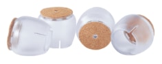 Scotch(TM) Chair Tips SP607-NA, Round, Clear 1-in 4/pk