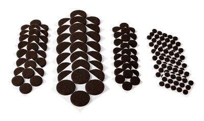 Scotch™ Felt Pads SP858-NA, Round, Brown Assorted 201/pk