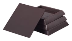 Scotch™ Caster Cups SP902-NA, Square Hard Brown 2-in 4/pk