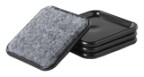 Scotch™ Caster Cups SP906-NA, Square Felt Gray 2.5-in 4/pk