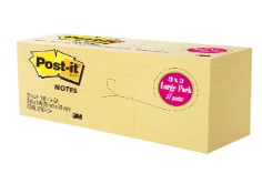 Post-it® Notes, Canary Yellow,  3 in x 3 in., 100 sheets/pad, 27 pads/pack, 