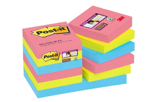 Post-it Haftnotizen Super Sticky Notes 76 x 76 mm ultrapink 1 Block á 90 Blatt