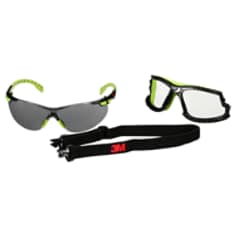 3M™ Solus™ 1000 Series S1202SGAF-TKT Grn-Blk Scotchgard™ Anti-Fog Coating lens - Ver2 - Leftside