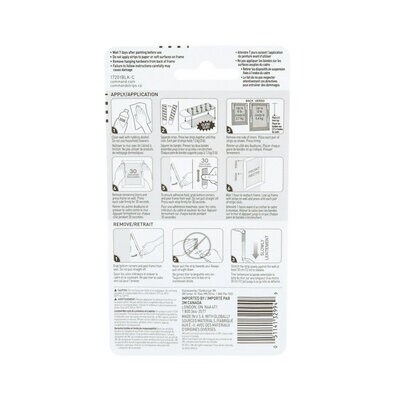 Command® Medium Picture Hanging Strips, 17201BLK-C, black